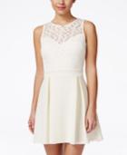 B Darlin Juniors' Sleeveless Lace A-line Dress