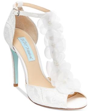 Blue By Betsey Johnson Sadie Tulle Floral Evening Sandals Women's Shoes