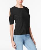 Bar Iii Crinkled Cold-shoulder Top, Only At Macy's
