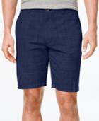 Club Room Men's Micro-check Flat-front Shorts, Only At Macy's