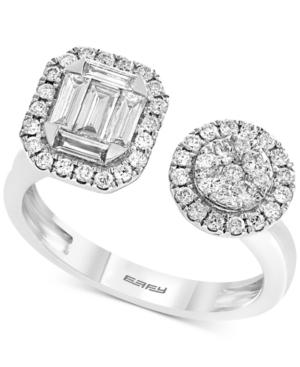 Effy Diamond Halo Cluster Cuff Ring (3/4 Ct. T.w.) In 14k White Gold