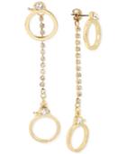 Betsey Johnson Gold-tone Crystal Handcuff Drop Earrings
