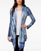 Style & Co. Sport Tie Dye Waterfall Cardigan, Only At Macy's