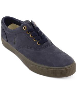 Polo Ralph Lauren Men's Vaughn Silky Nubuck Lace-up Fashion Sneakers Men's Shoes