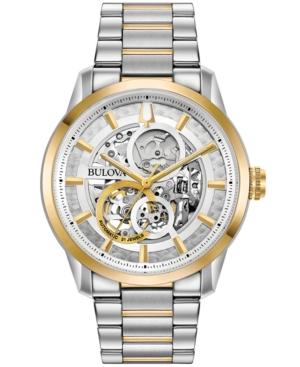 Bulova Men's Automatic Sutton Two-tone Stainless Steel Bracelet Watch 43mm