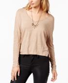 Project Social T Raine Textured High-low T-shirt