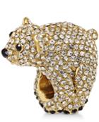 Kate Spade New York Gold-tone Three-dimensional Pave Polar Bear Ring