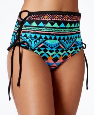 Bikini Nation Tribal Vibes Lace-up High-waist Bikini Bottom Women's Swimsuit