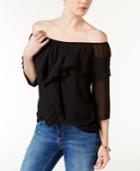 Guess Germaine Ruffled Off-the-shoulder Top