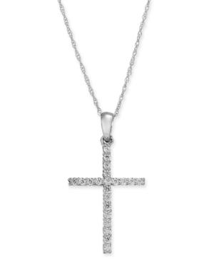 Diamond Cross 18 Pendant Necklace (1/4 Ct. T.w.)