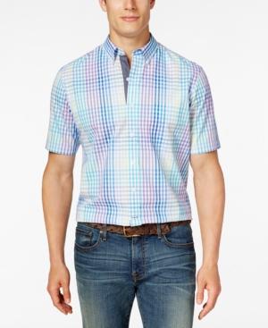 Club Room Men's Big And Tall Julian Plaid Short-sleeve Shirt, Only At Macy's