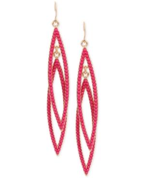 M. Haskell For Inc International Concepts Gold-tone Colored Bead Drop Earrings, Created For Macy's
