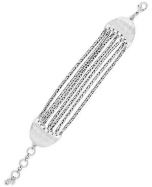 Lucky Brand Silver-tone Multi-layer Link Bracelet