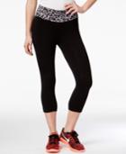 Material Girl Active Juniors' Lace-band Cropped Leggings, Only At Macy's