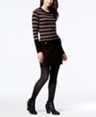 Bcx Juniors' Striped Tab-waist Sweater Dress