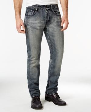 Inc International Concepts Halsey Slim-fit Dark Blue Wash Jeans, Only At Macy's