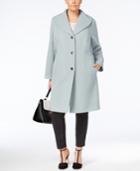 Anne Klein Plus Size Wool-cashmere Blend Coat With Shawl Collar