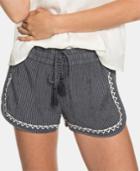 Roxy Juniors' Friends Stories Embroidered Soft Shorts