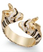 Thalia Sodi Gold-tone Crystal And Enamel Zebra Bypass Ring, Only At Macy's