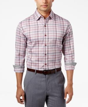 Tasso Elba Men's Sateen Plaid Shirt, Only At Macy's