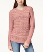 Kensie Fringe-trim Sweater