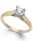 X3 Certified Diamond Engagement Ring In 18k Gold (1/2 Ct. T.w.)