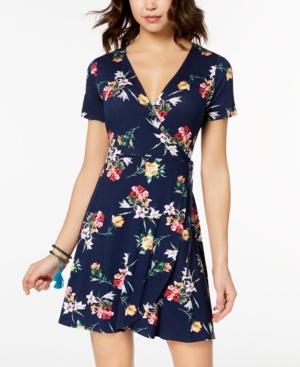 One Clothing Juniors' Side-tie Wrap Dress