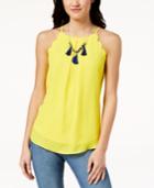 Bcx Juniors' Scalloped Cutaway Top