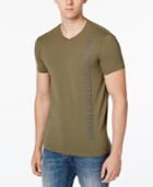 Armani Jeans Men's Vertical Text Logo T-shirt