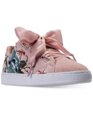 Puma Women's Basket Heart Hyper Emboss Casual Sneakers From Finish Line
