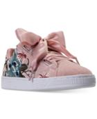 Puma Women's Basket Heart Hyper Emboss Casual Sneakers From Finish Line