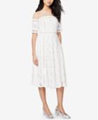 Rachel Rachel Roy Illusion Embroidered Lace Midi Dress