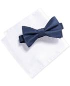 Alfani Men's Solid Bow Tie & Pocket Square Set, Created For Macy's