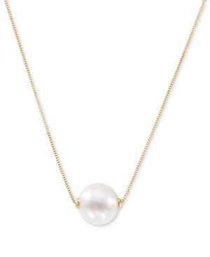 Honora Cultured Freshwater Pearl (8-1/2mm) Solitaire 18 Pendant Necklace In 14k Gold