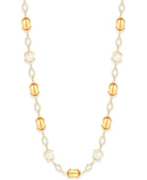 Charter Club Gold-tone Multicolor Stone Long Strand Necklace, Only At Macy's