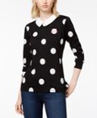 Maison Jules Embroidered Collar Top, Created For Macy's