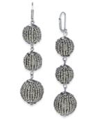 Inc International Concepts Beaded Sphere Triple Drop Earrings, Created For Macy's