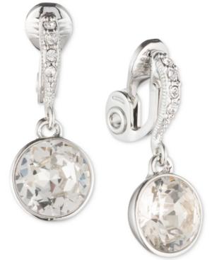 Givenchy Silver-tone Crystal Drop Earrings