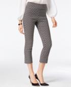 Inc International Concepts Petite Printed Jacquard Cropped Pants, Only At Macy's