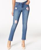 Earl Jeans, A Macy's Exclusive Style Patched Medium Wash Skinny Jeans, A Macy's Exclusive Style