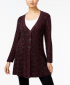 Style & Co Ribbed V-neck Cardigan, Only At Macy's