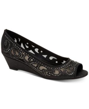 Charter Club Cassiaa Peep-toe Wedge Pumps, Created For Macy's Women's Shoes