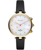 Kate Spade New York Women's Holland Slim Black Leather Strap Hybrid Smart Watch 38mm
