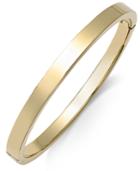 Polished Smooth Bangle Bracelet In Metallic Yellow Ion-plated Stainless Steel