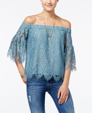 Jessica Simpson Delani Off-the-shoulder Lace Top