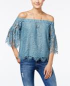 Jessica Simpson Delani Off-the-shoulder Lace Top