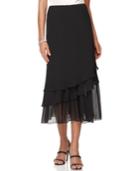 Alex Evenings Skirt, Tiered Chiffon Midi