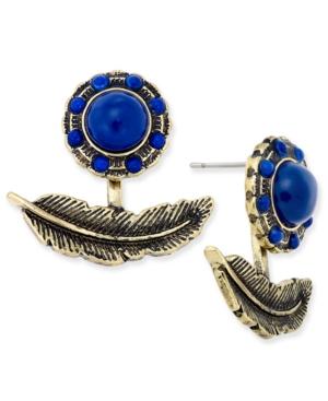Gold-tone Feather Earring Jackets