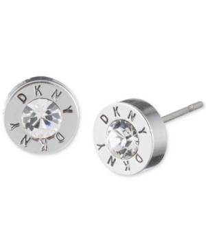 Dkny Logo Crystal Ring Stud Earrings, Created For Macy's
