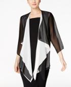 Sl Fashions Chiffon Colorblocked Cascade Jacket